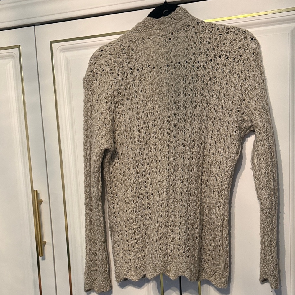 Buy 5 for 10$❗️Vintage Grey-beige Cable Knit Cardigan - Picture 7 of 7